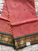 Rosewood Grace- Kanchi Cotton Saree