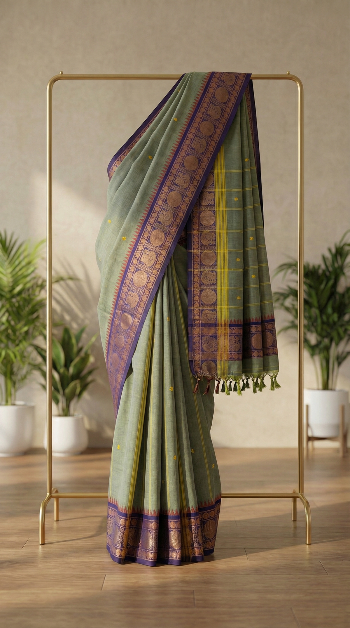 Dvandva Deepam- Kanchi Cotton Saree