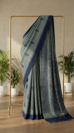 Prakruti -Sage Green with navy blue Accents