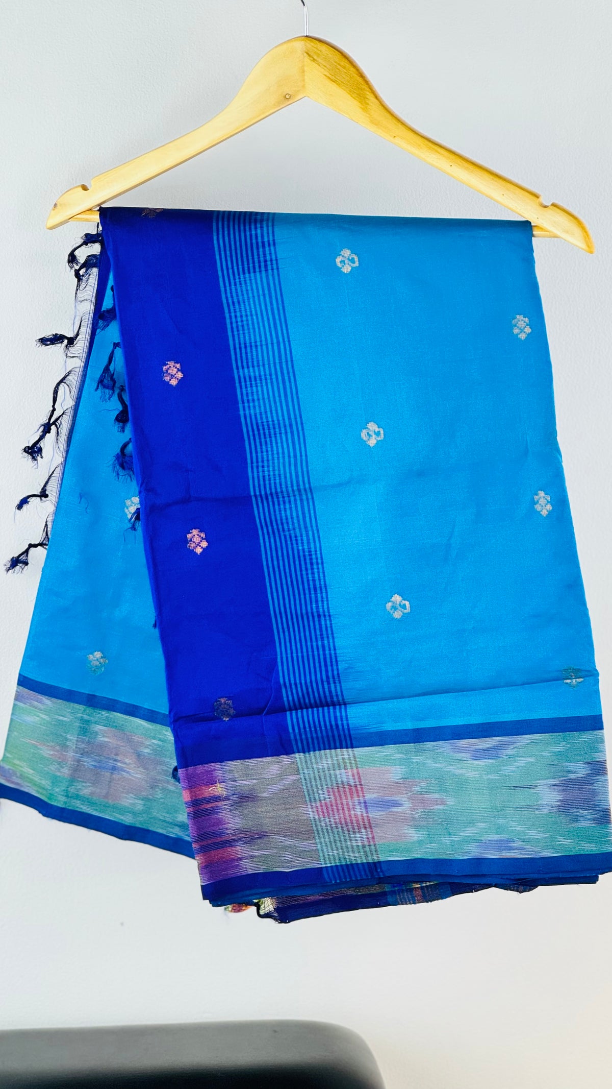 Indraneelam-Dual Blue Kanchi Cotton silk saree