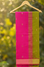 Aranya Pushpa - Olive & Pink Contrast Weave