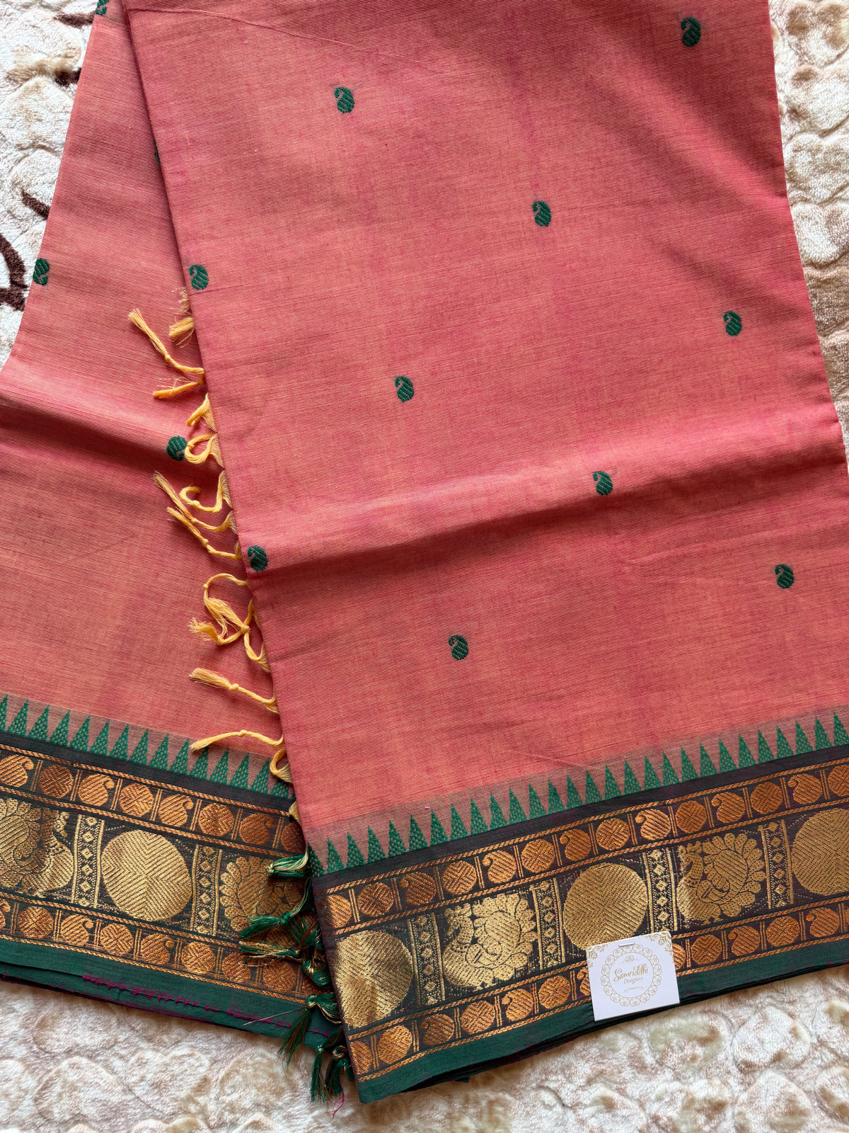 Rosewood Grace- Kanchi Cotton Saree