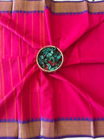 Gulabi Saree -Rani Pink Kanchi Cotton Saree