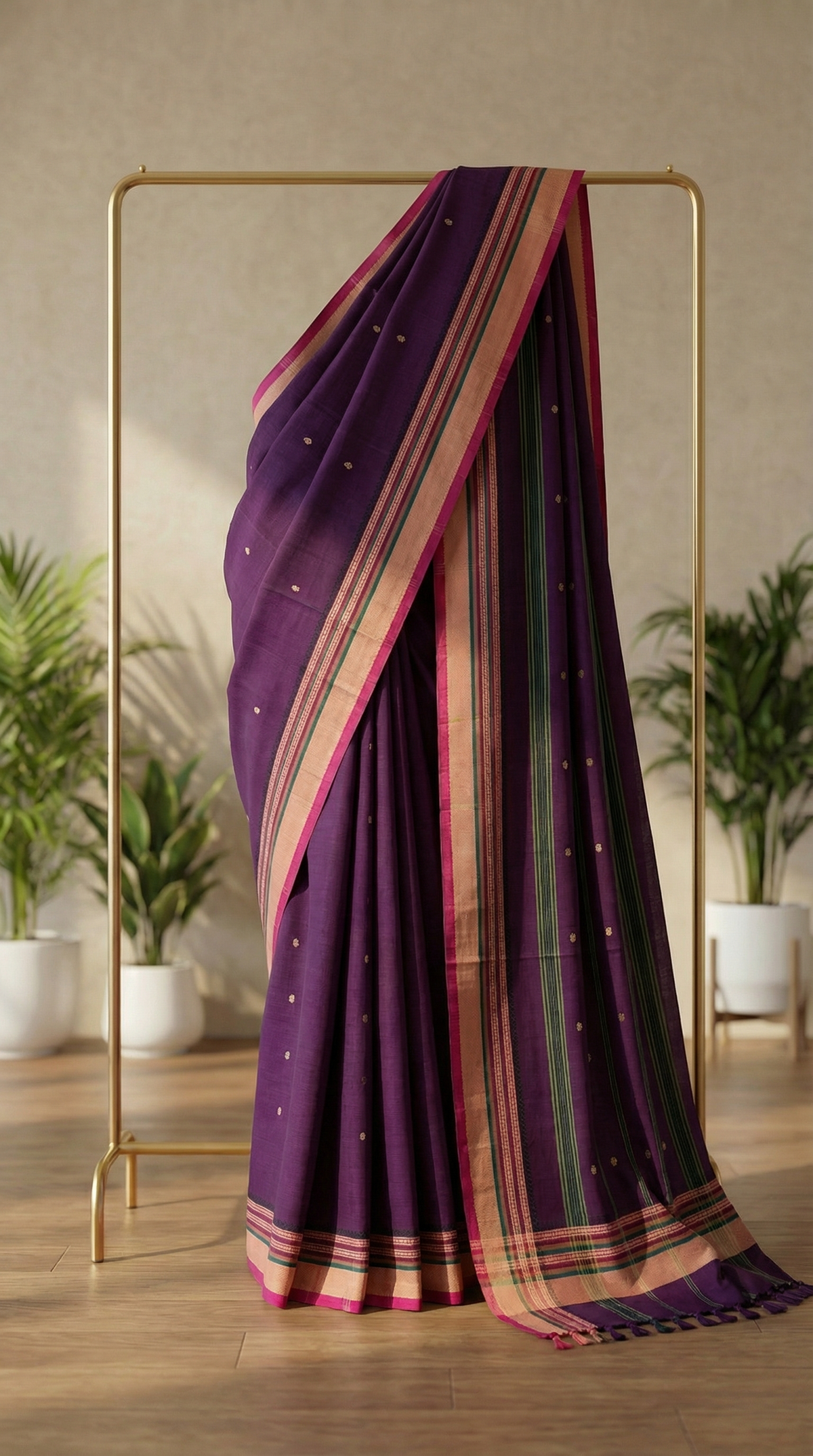 Shubra Pushpa- Kanchi Cotton Saree